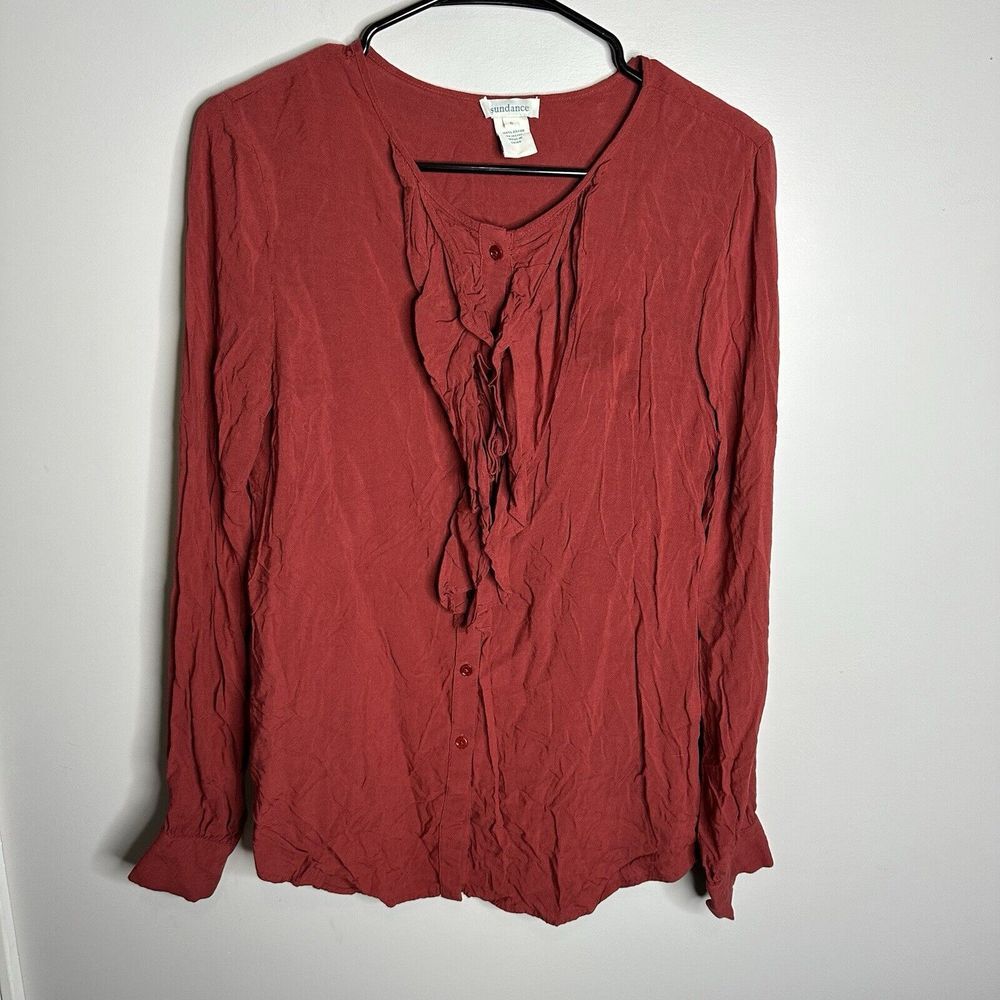 Women's‎ Sundance Size Small Long Sleeve Button Blouse Ruffle Business